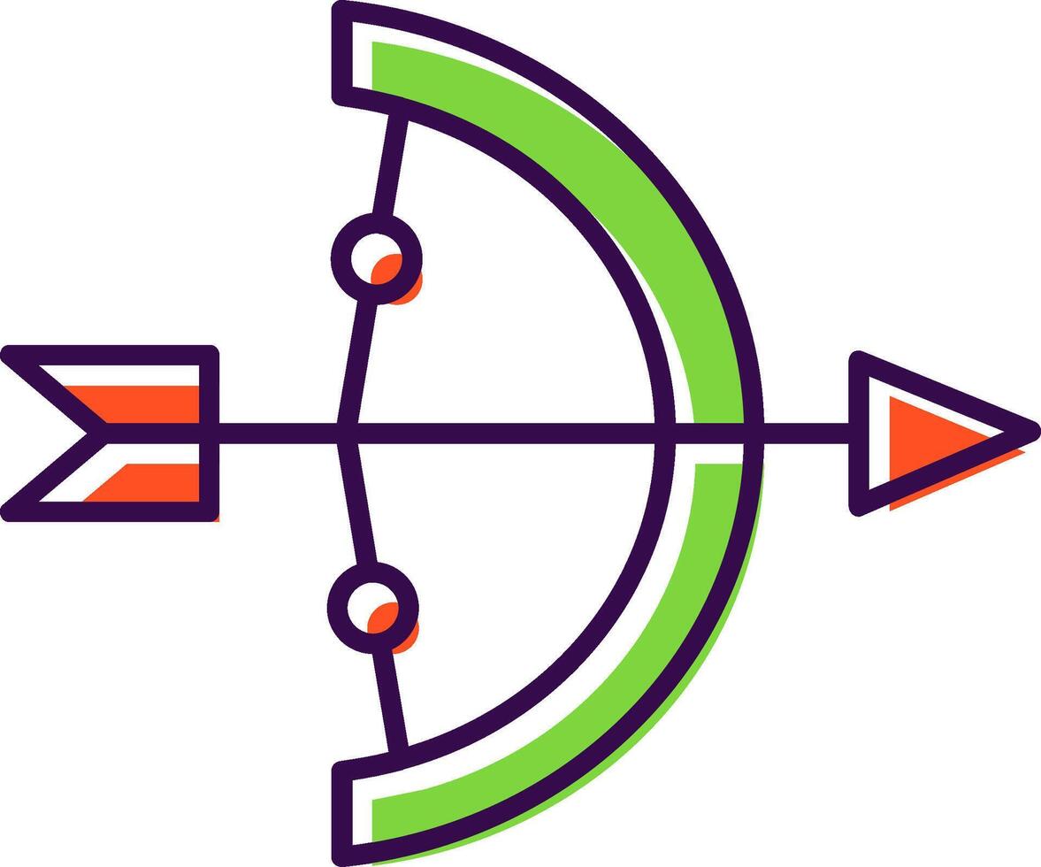 Archery Filled  Icon vector