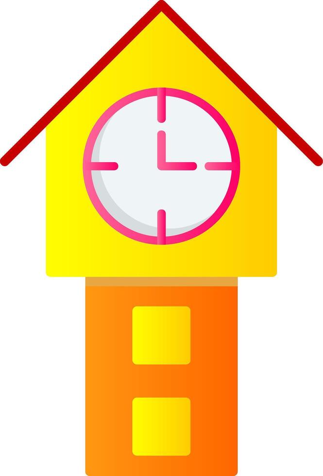Tower Watch Flat Gradient  Icon vector