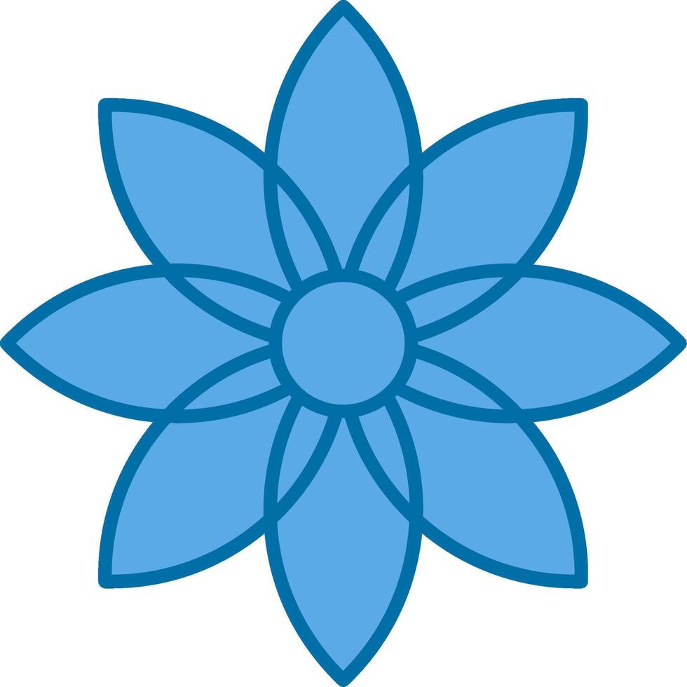 Dandelion Filled Blue  Icon vector
