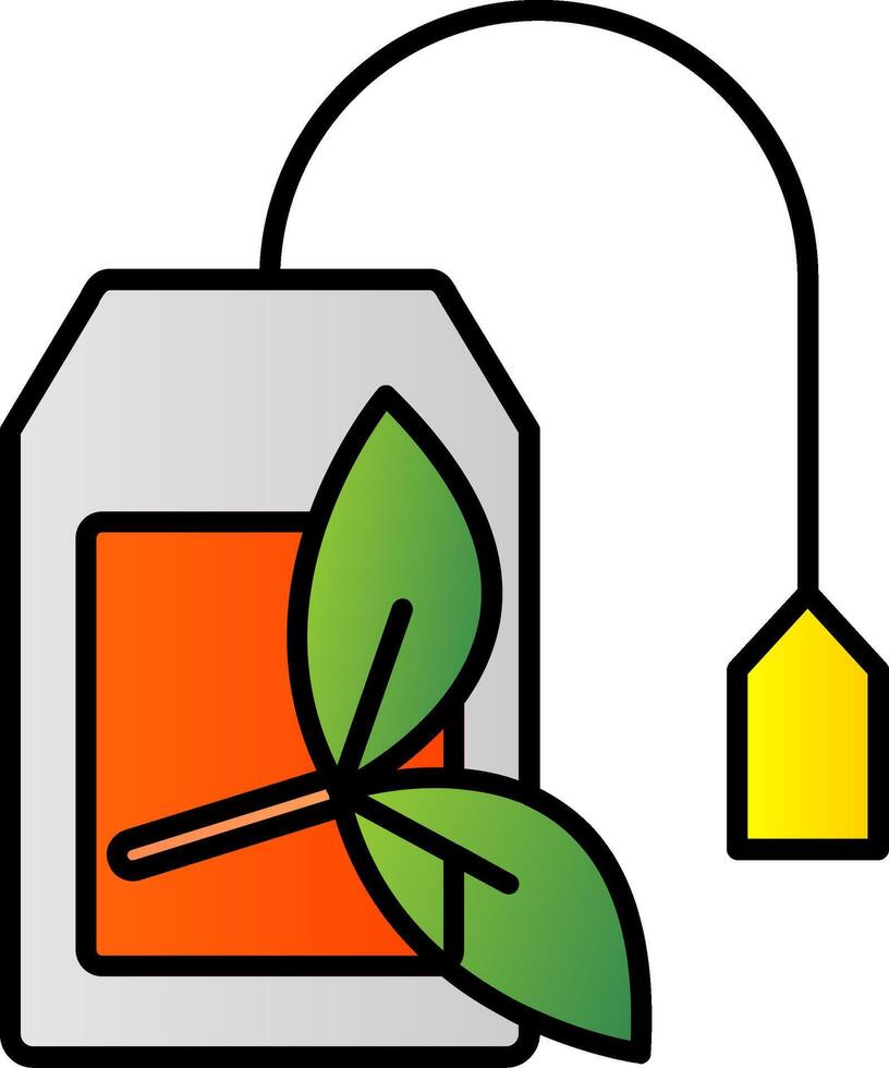 Teabag Line Filled Gradient  Icon vector