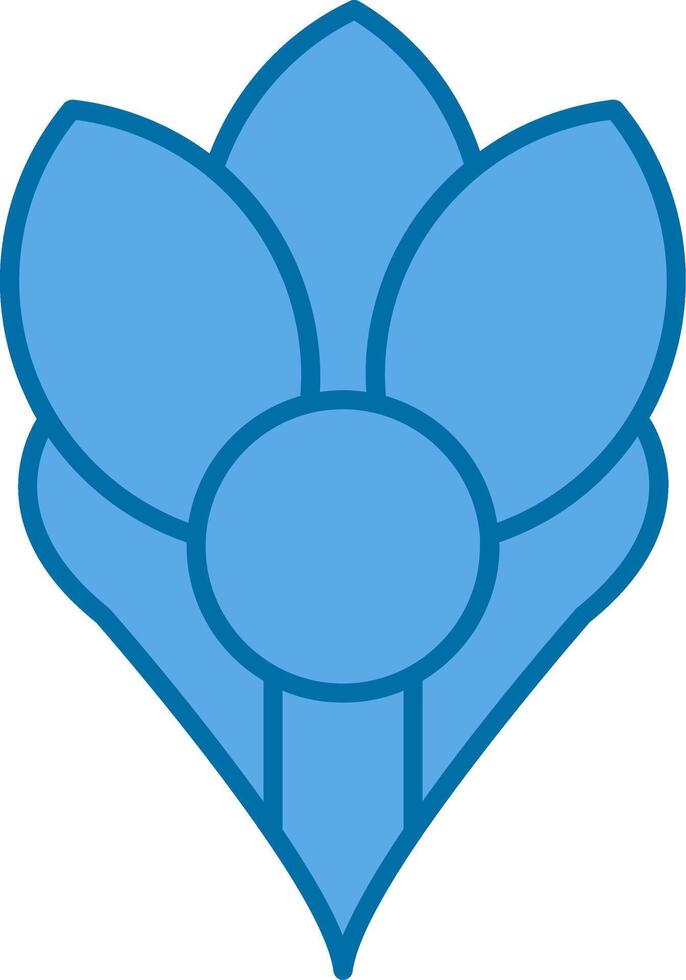 Crocus Filled Blue  Icon vector