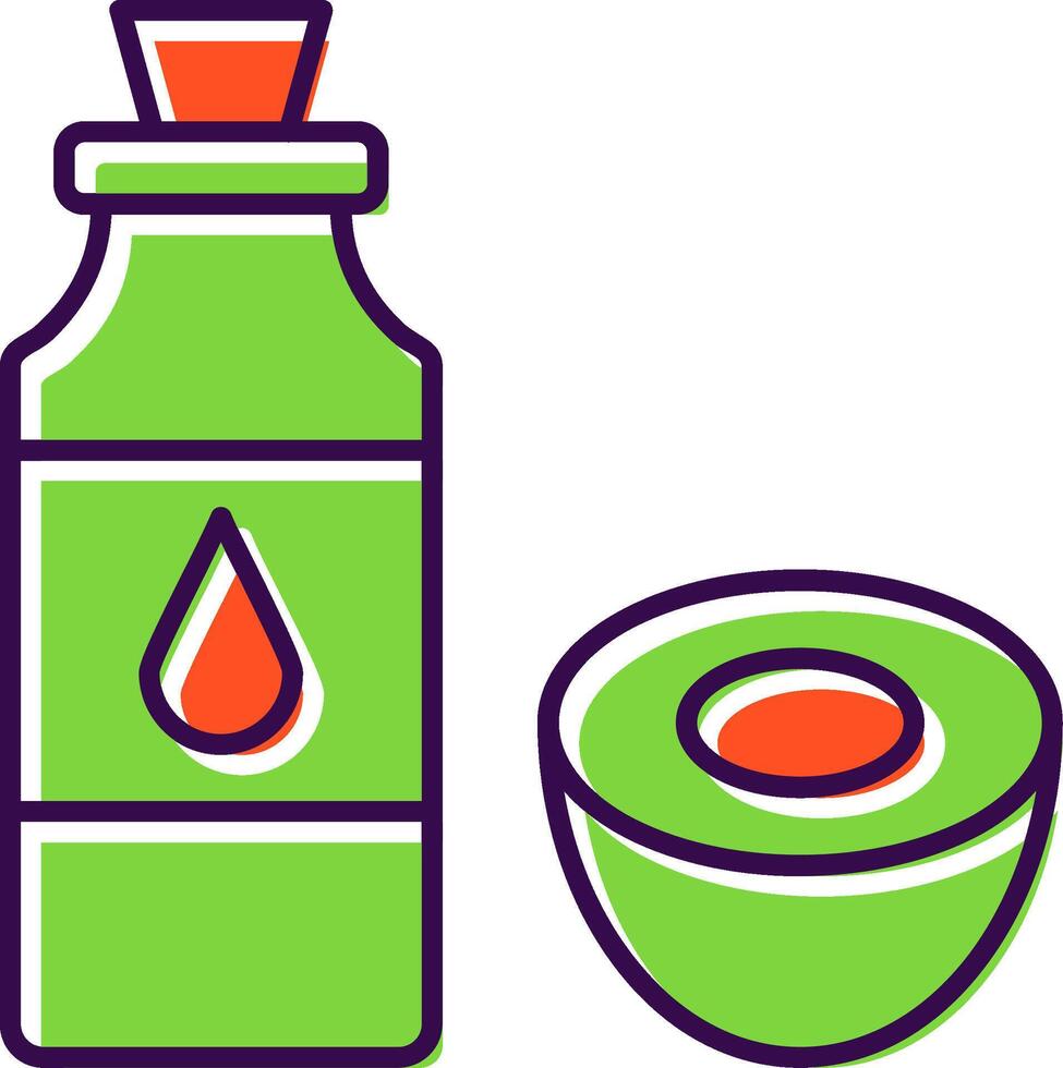 Coconut Oil Filled  Icon vector