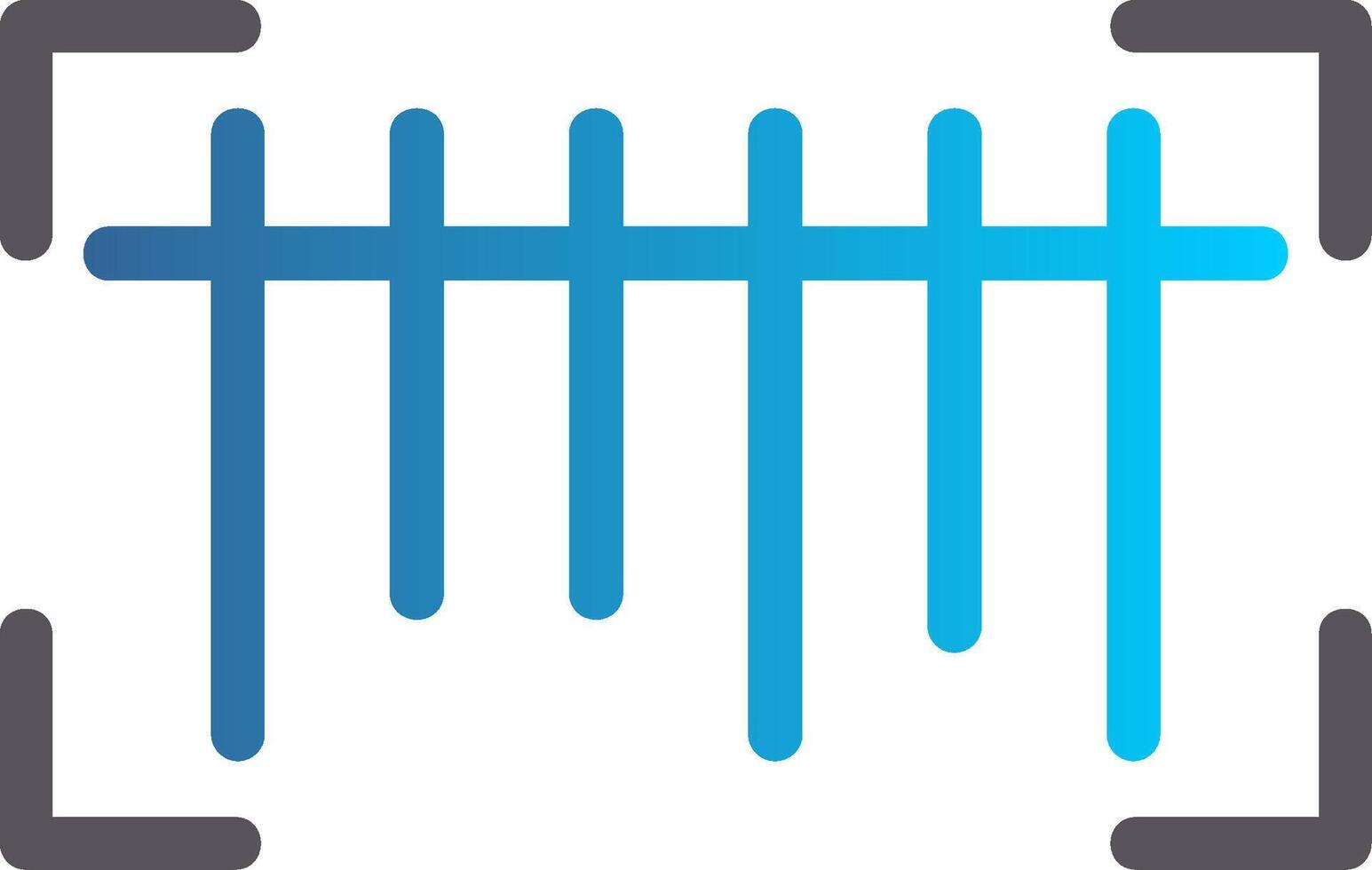 Barcode Flat Gradient  Icon vector