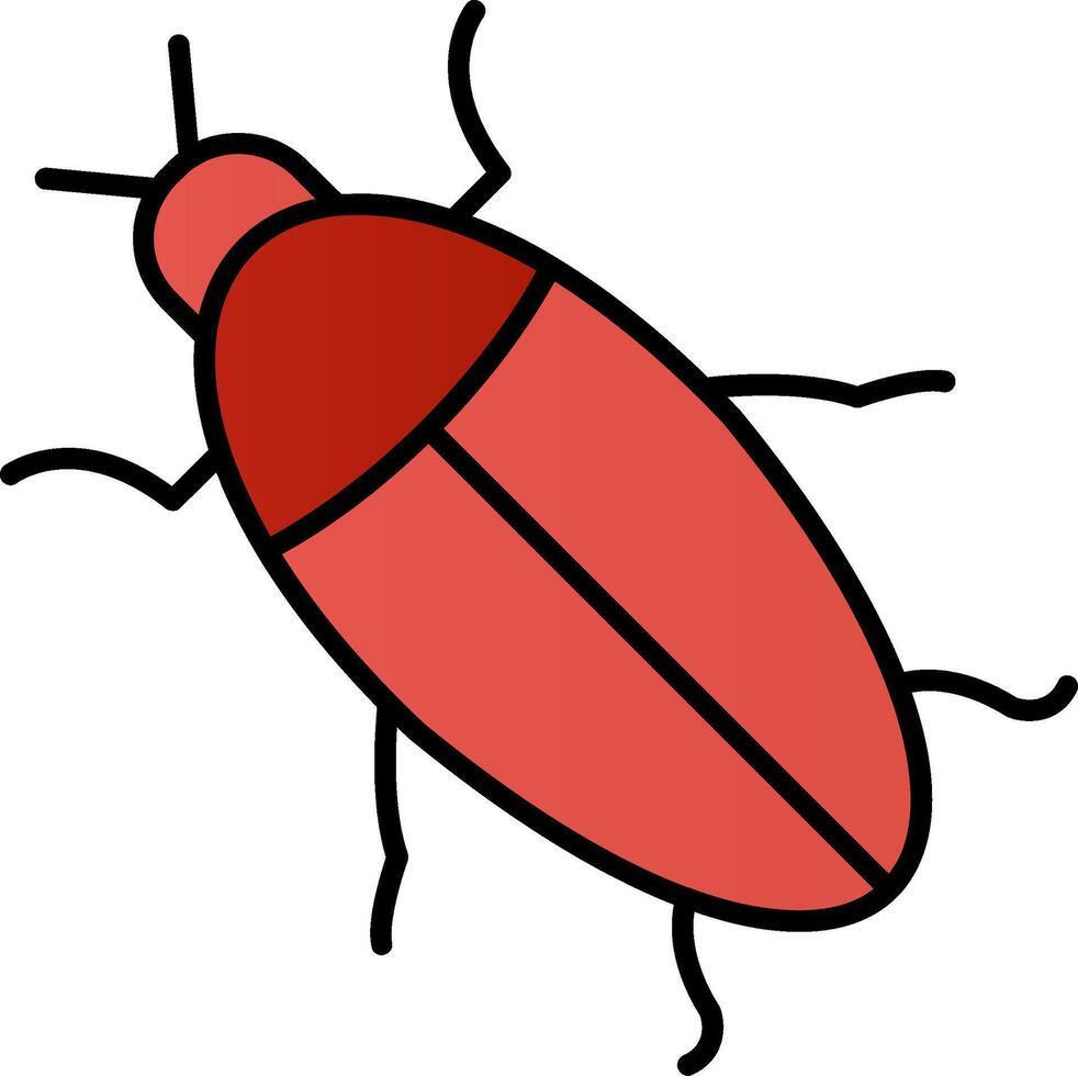 Cockroach Line Filled Gradient  Icon vector