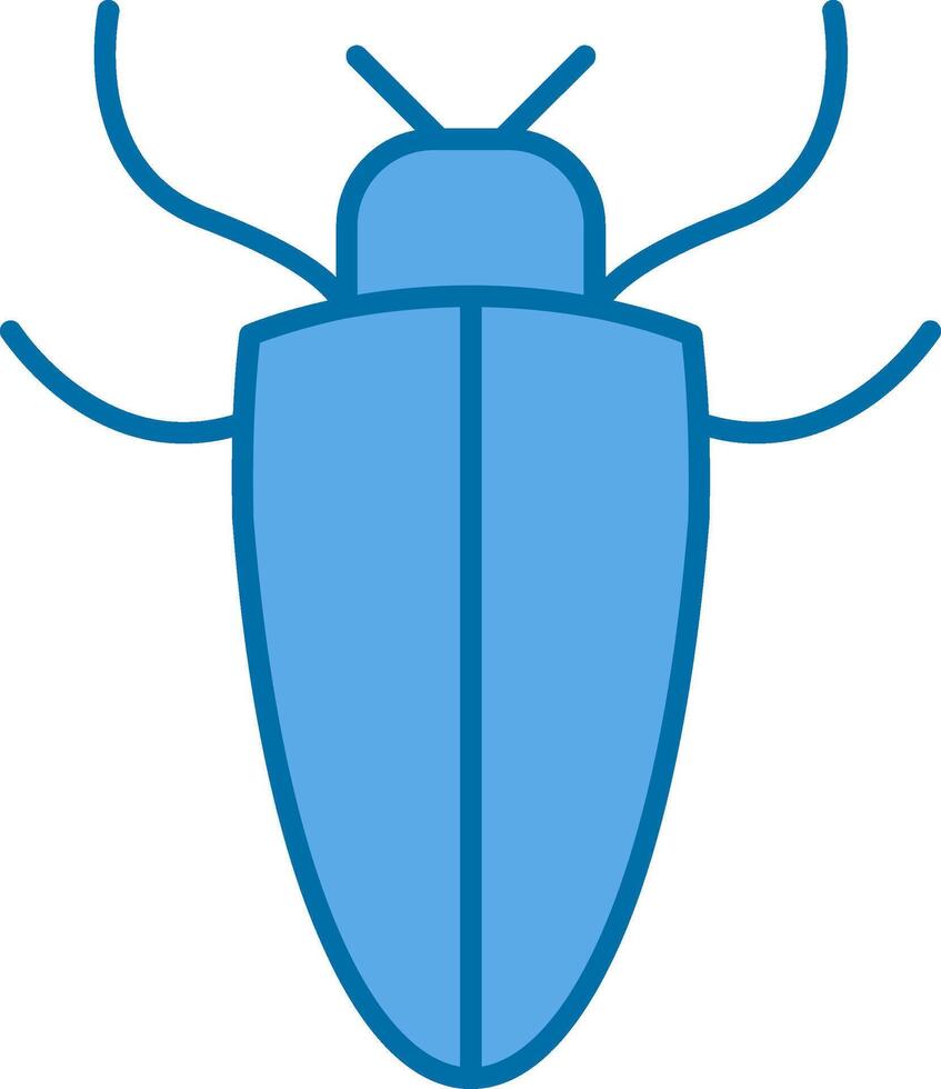 Insect Filled Blue  Icon vector