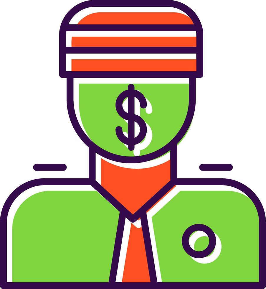 Bribe Filled  Icon vector