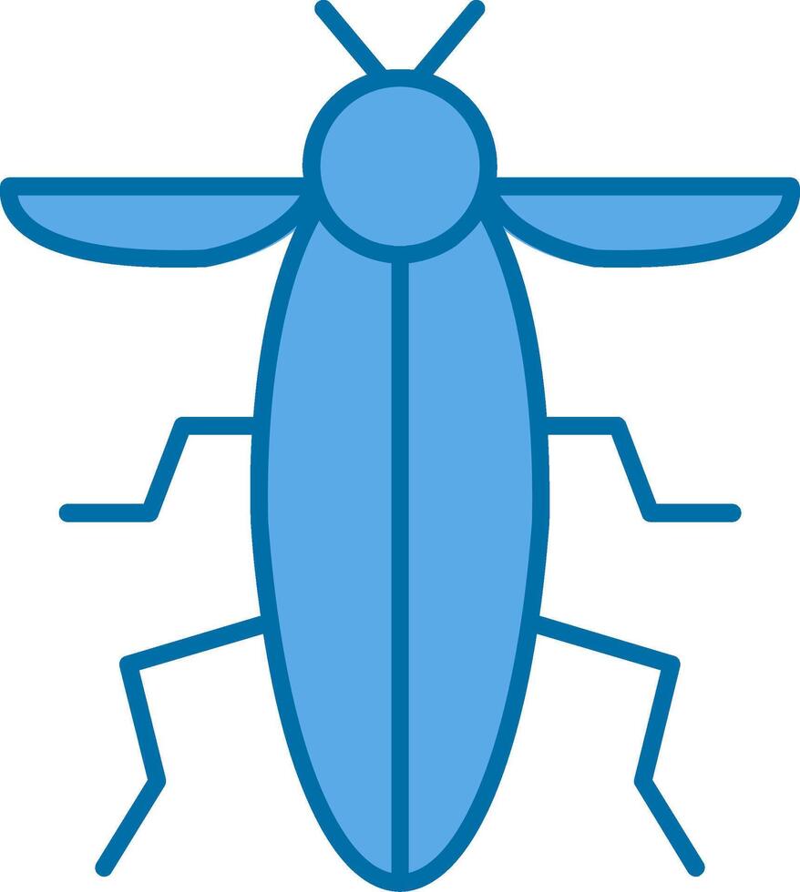 Insect Filled Blue  Icon vector