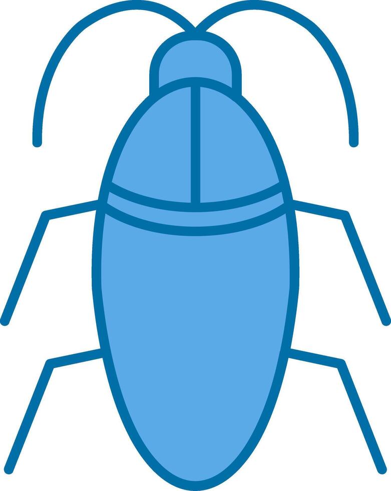 Cockroach Filled Blue  Icon vector