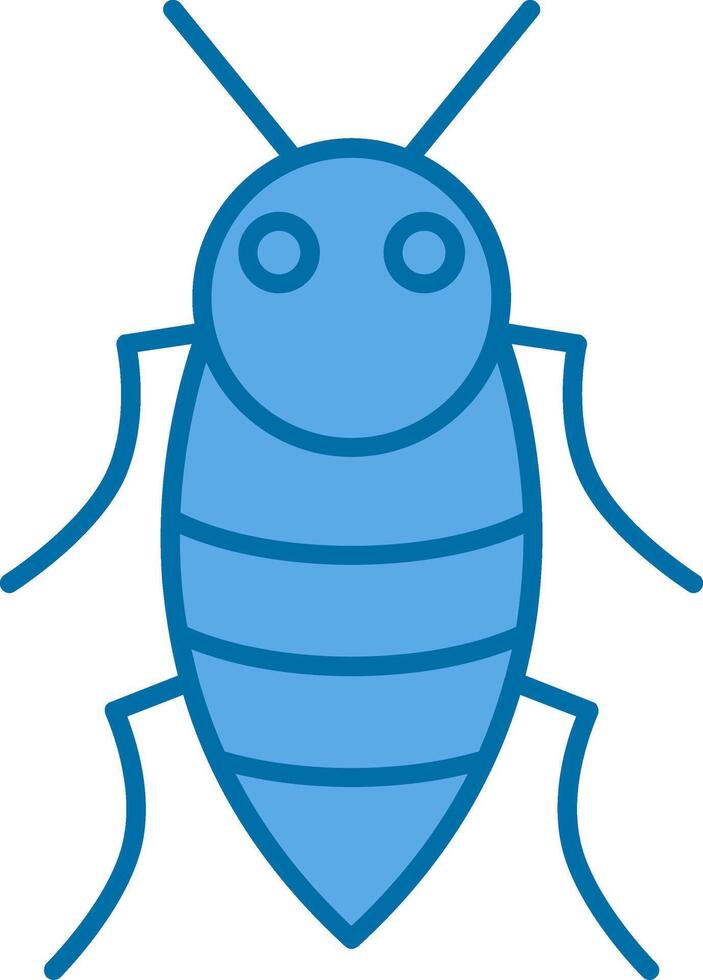 Insect Filled Blue  Icon vector