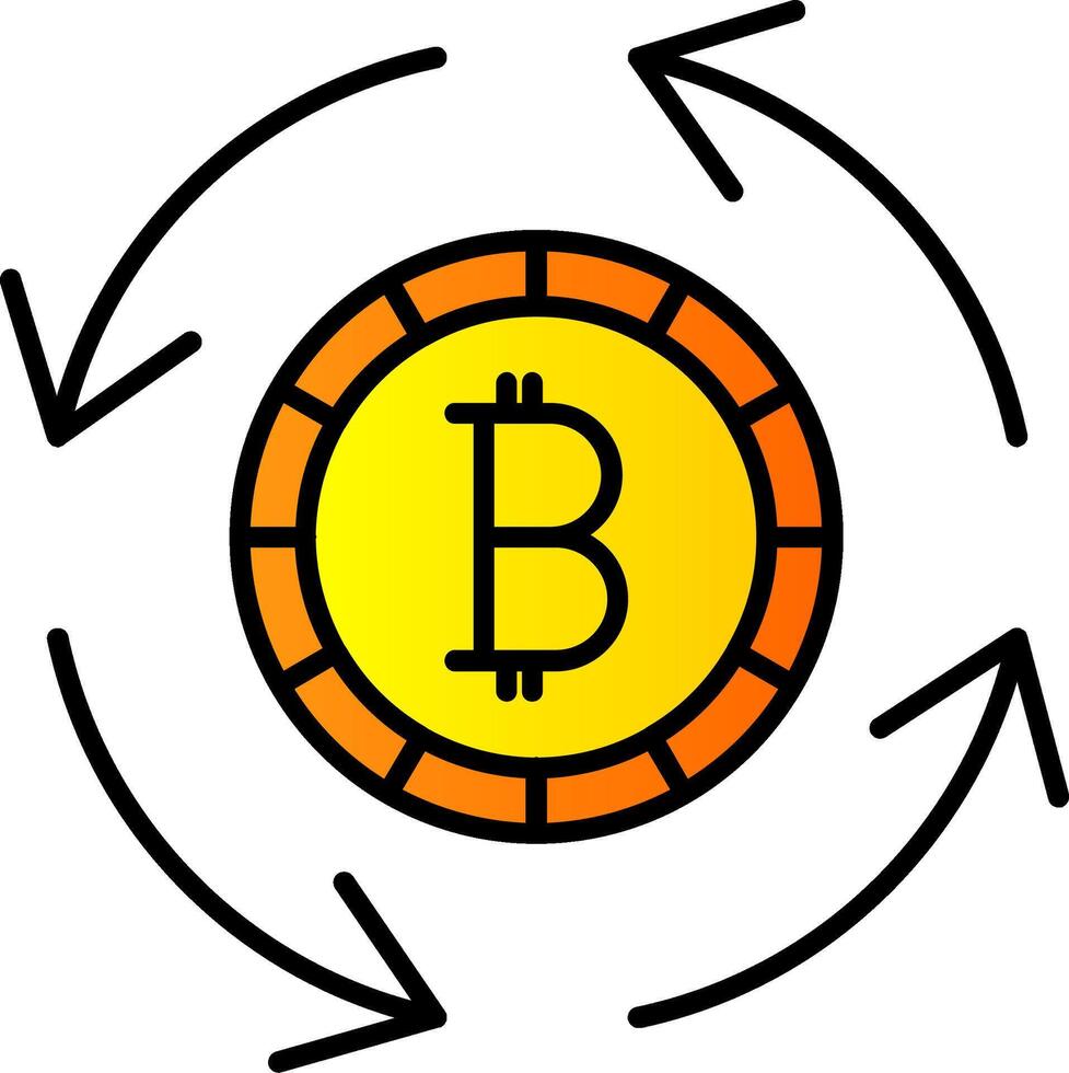 Circular Economy Line Filled Gradient  Icon vector