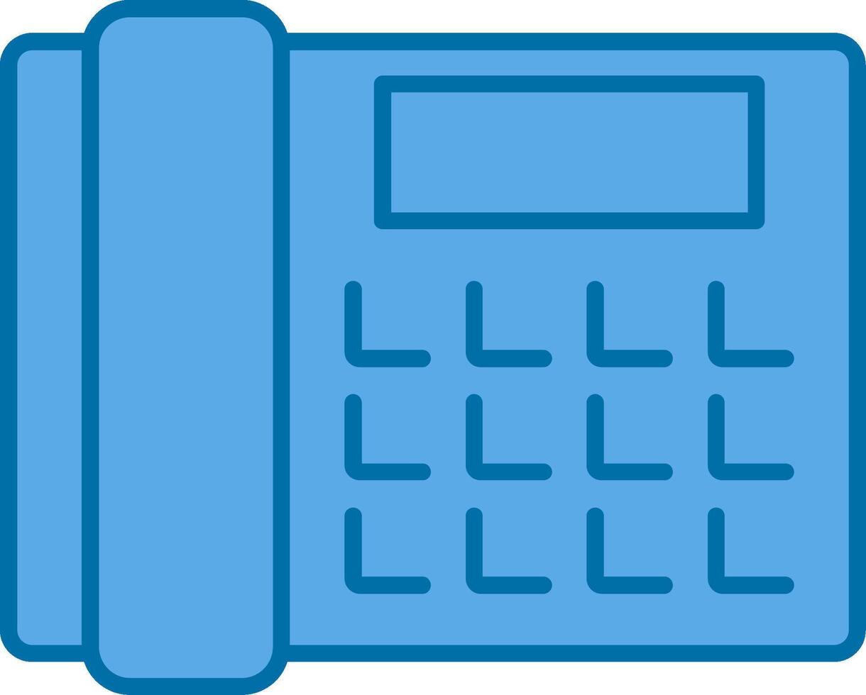 Telephone Filled Blue  Icon vector