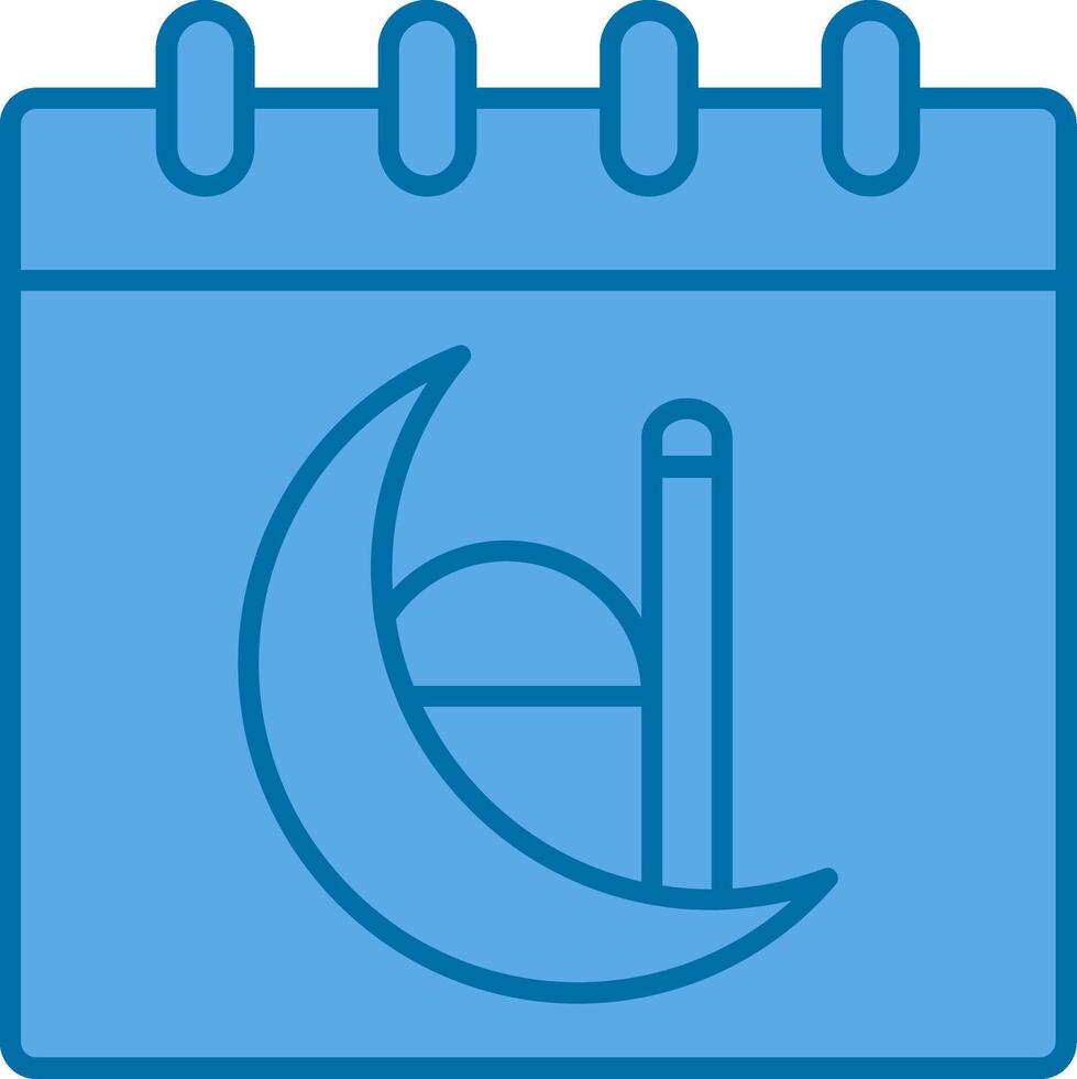 Calendar Filled Blue  Icon vector