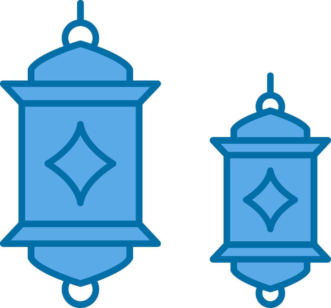 Lights Filled Blue  Icon vector