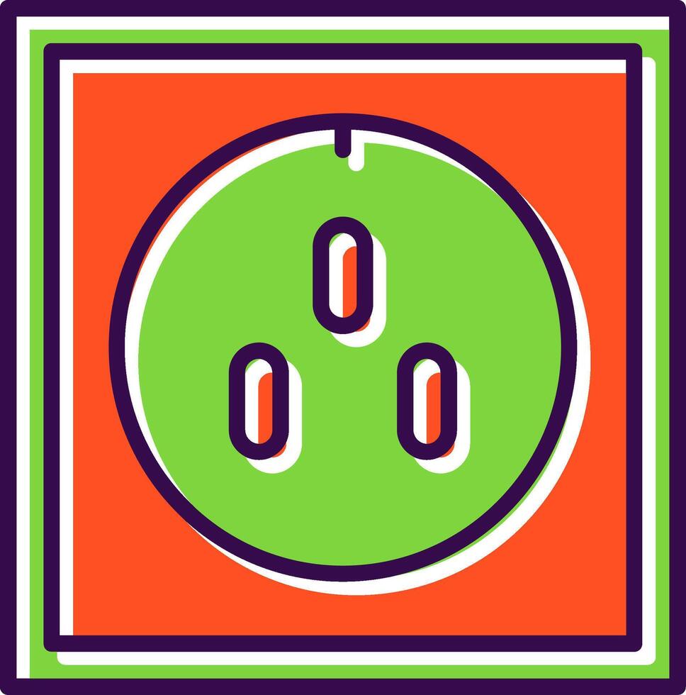 Socket Filled  Icon vector