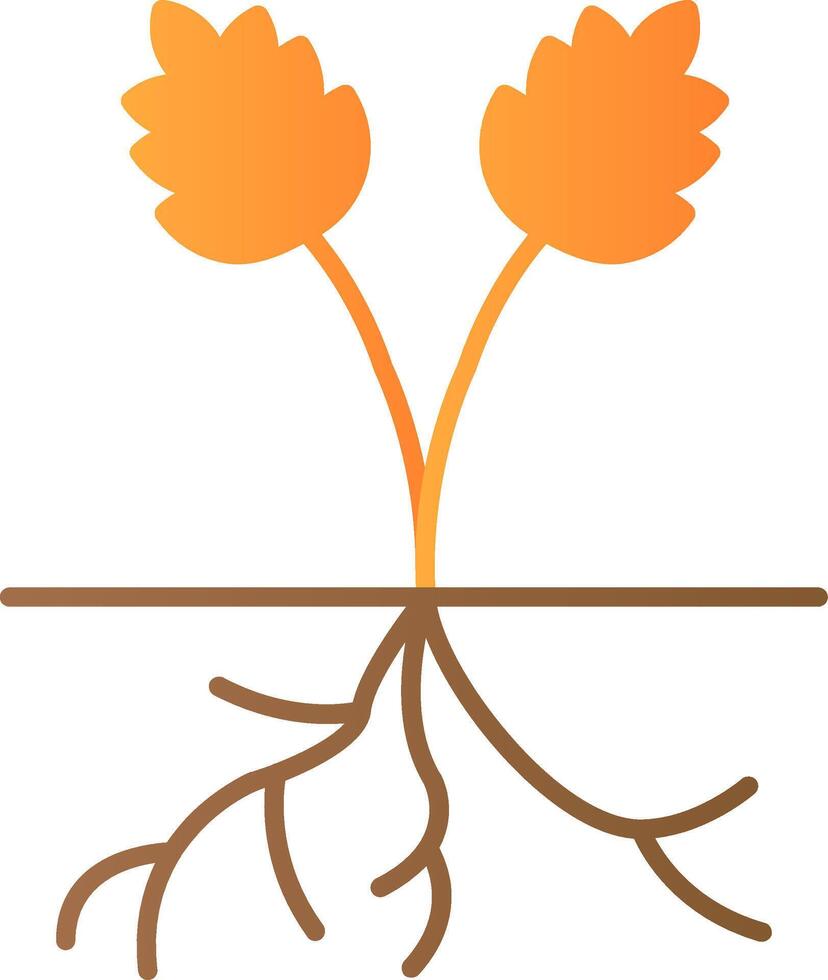 Root Flat Gradient Icon 42178074 Vector Art at Vecteezy