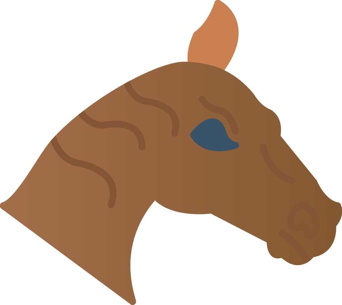 Horse Flat Gradient  Icon vector