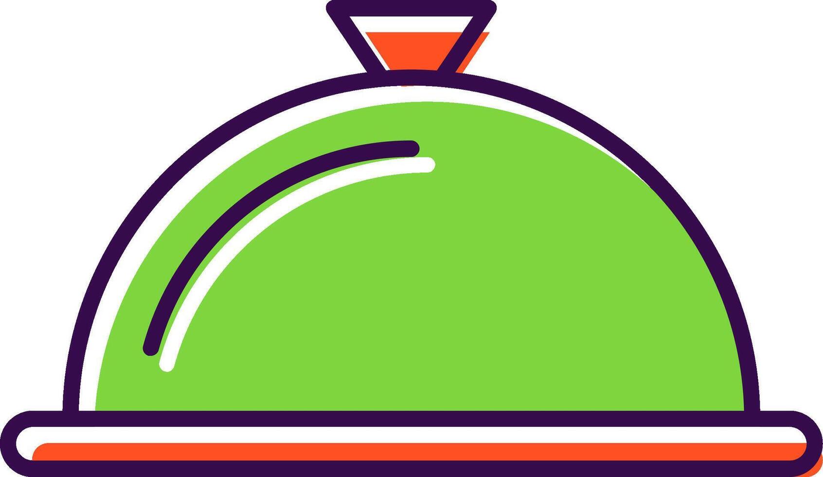 Serving Dish Filled  Icon vector