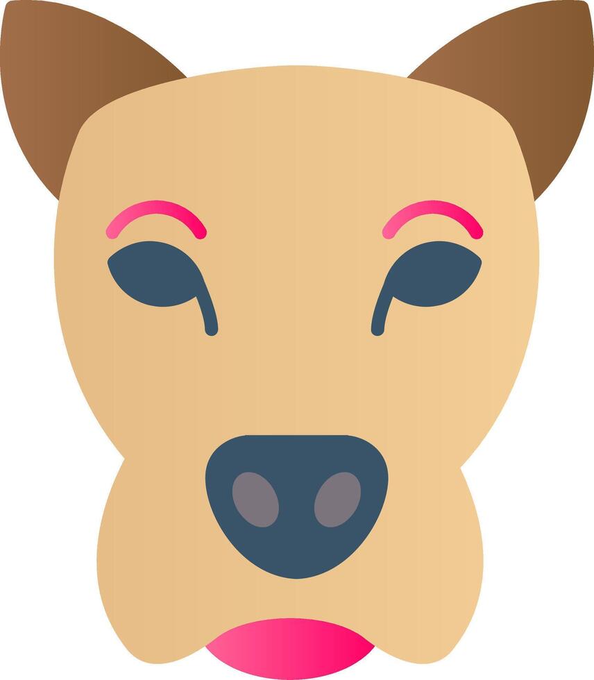 Dog Flat Gradient  Icon vector