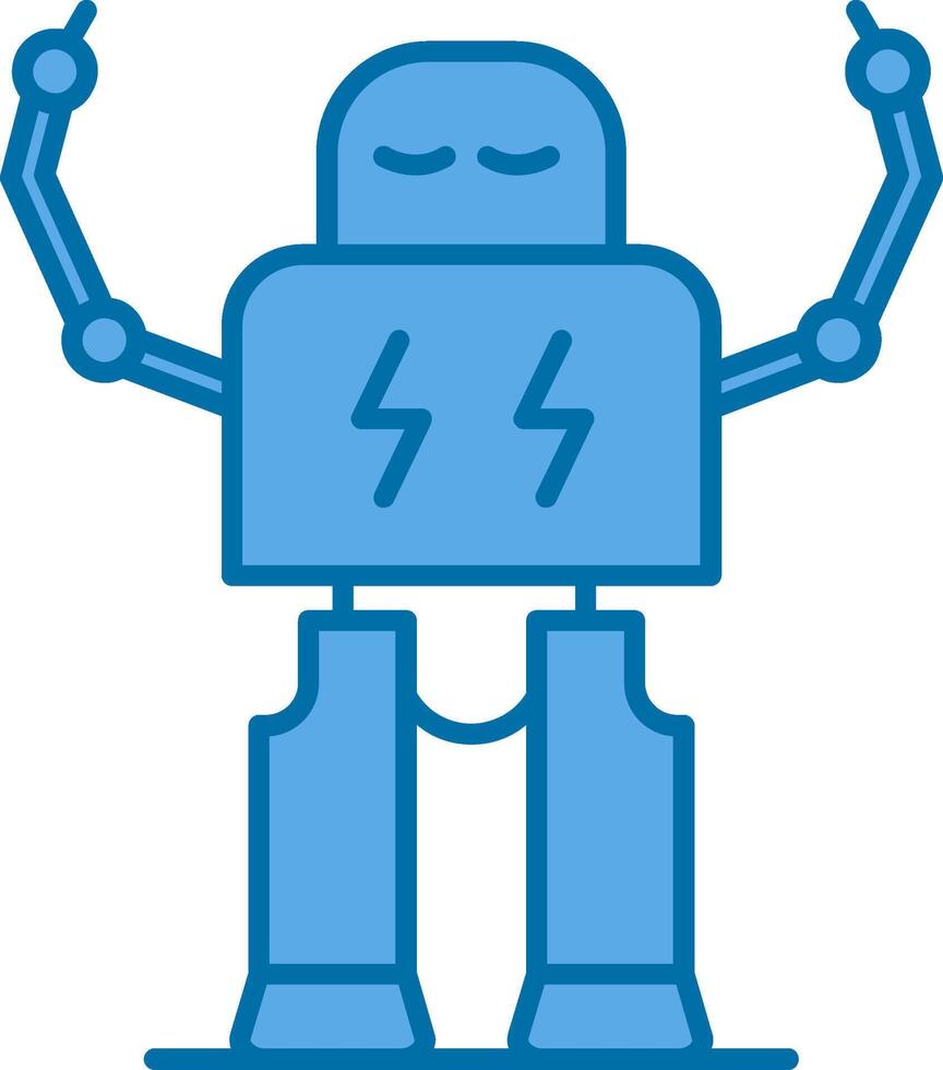 Robotics Filled Blue  Icon vector
