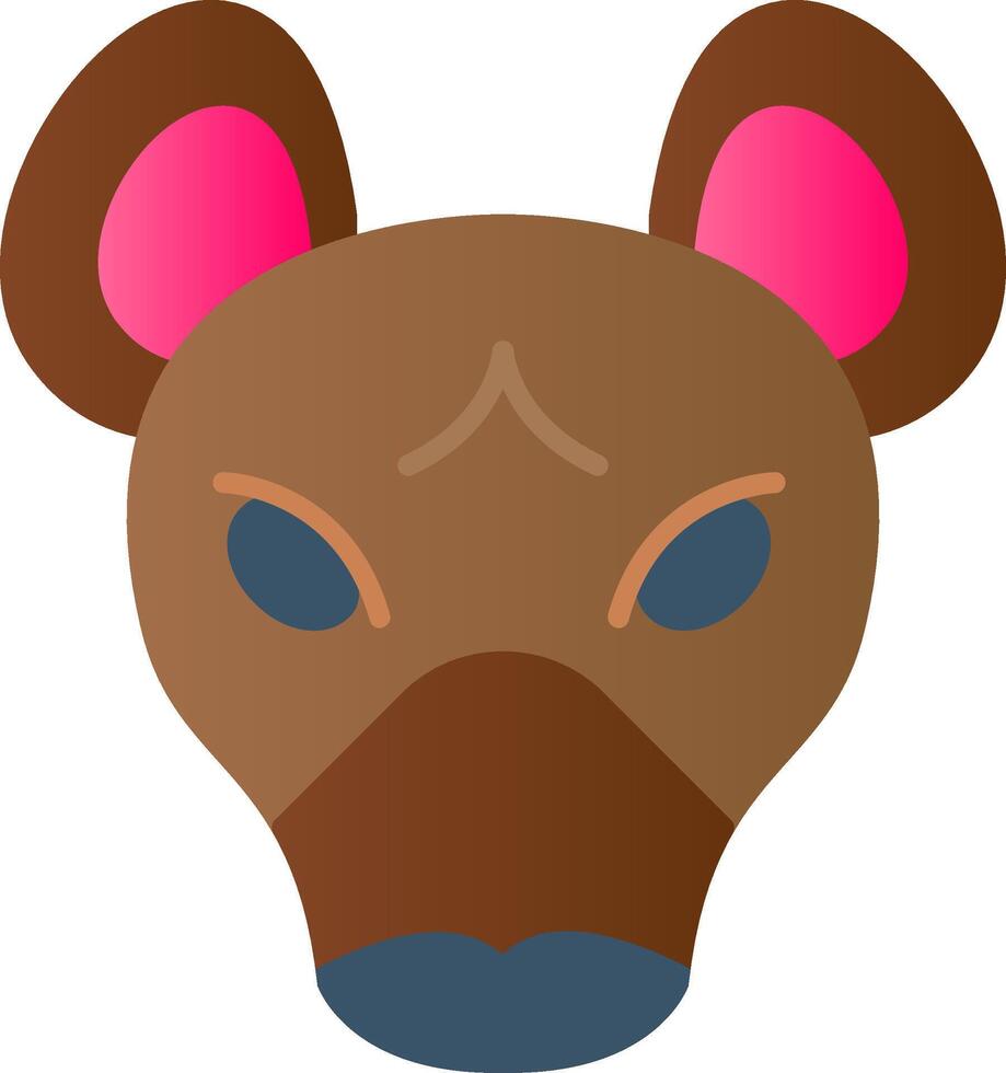 Hyena Flat Gradient  Icon vector