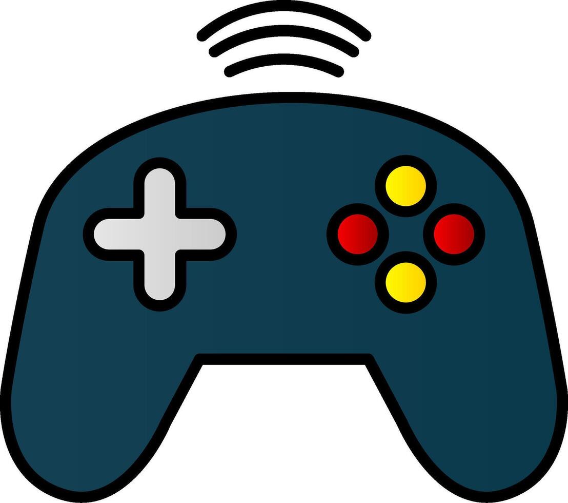 Controller Line Filled Gradient  Icon vector