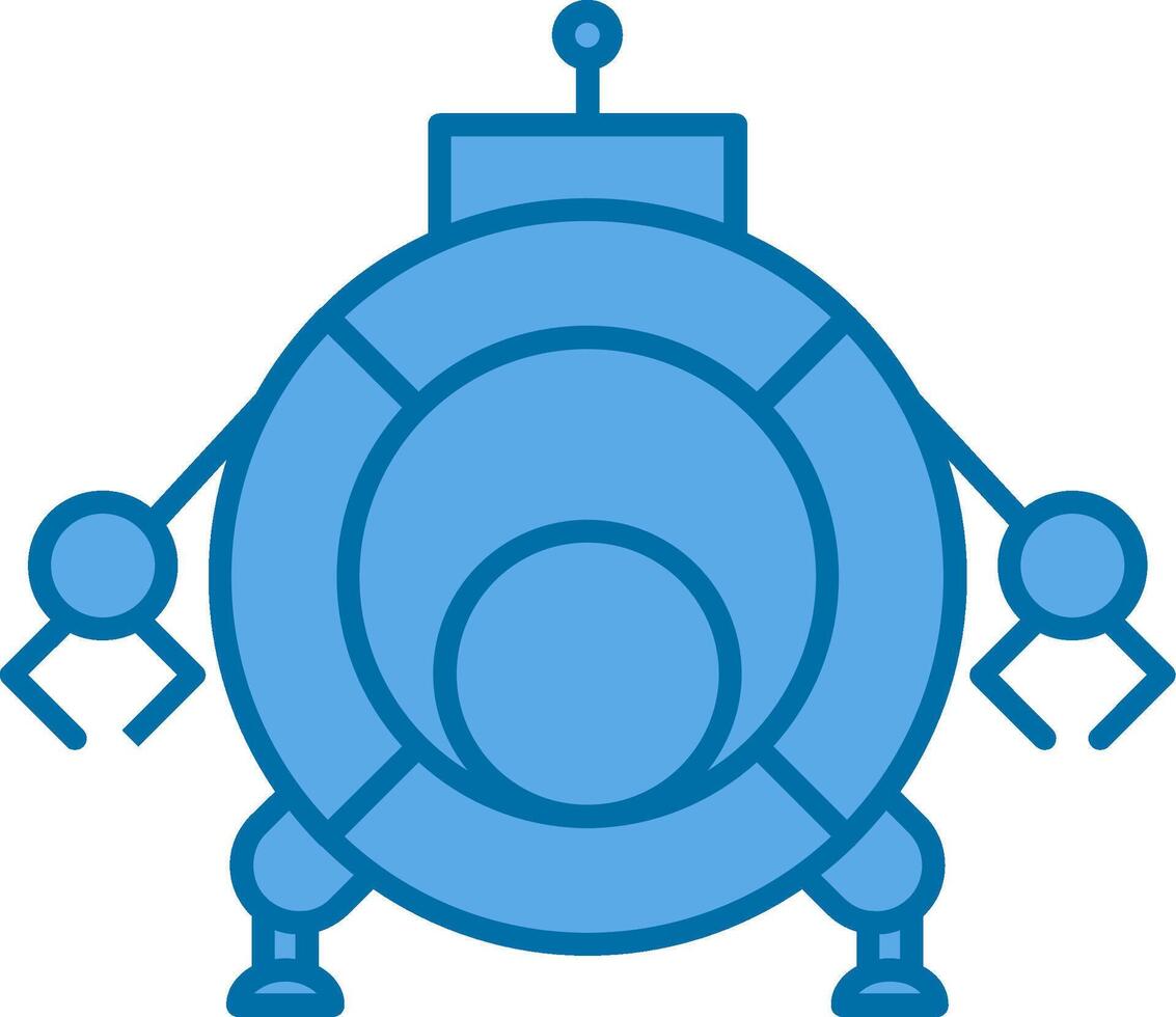 Robotics Filled Blue  Icon vector