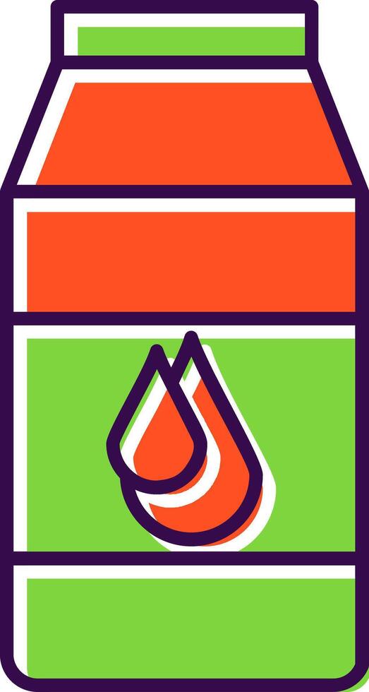 Milk Filled  Icon vector
