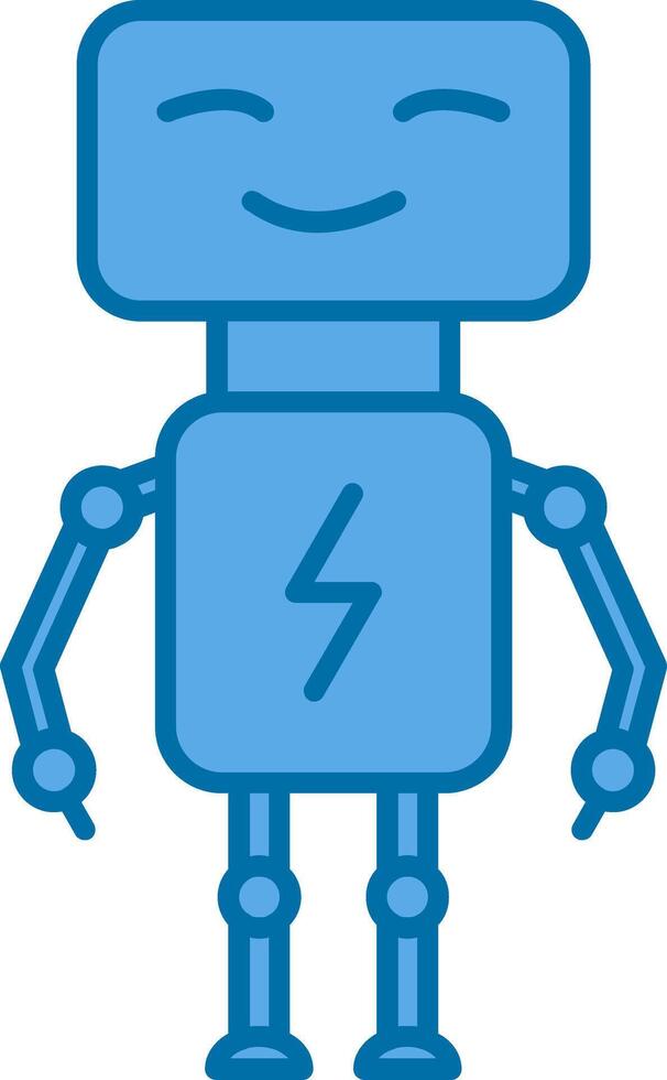 Bot Filled Blue  Icon vector