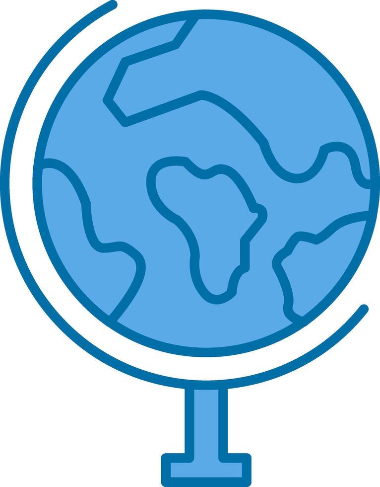 Globe Filled Blue  Icon vector