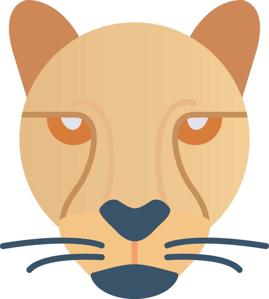 Cheetah Flat Gradient  Icon vector