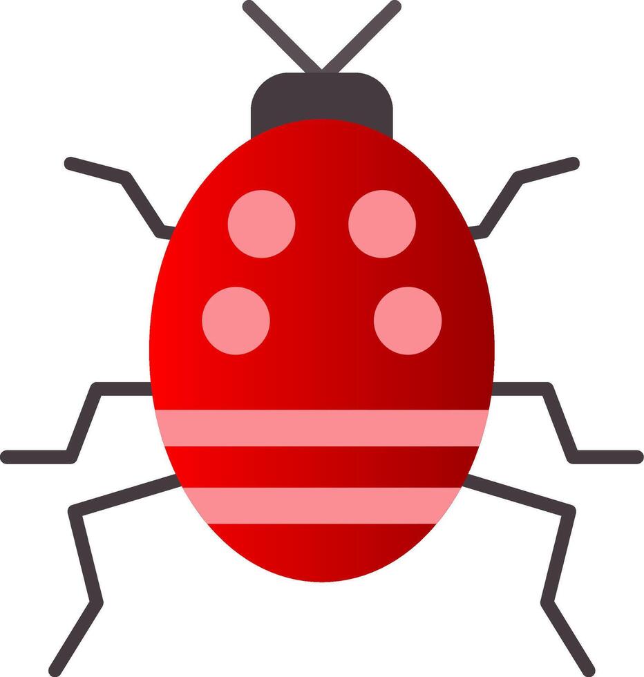 Bug Flat Gradient  Icon vector