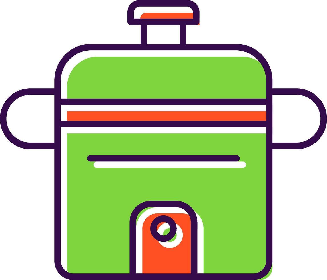 Rice Cooker Filled  Icon vector