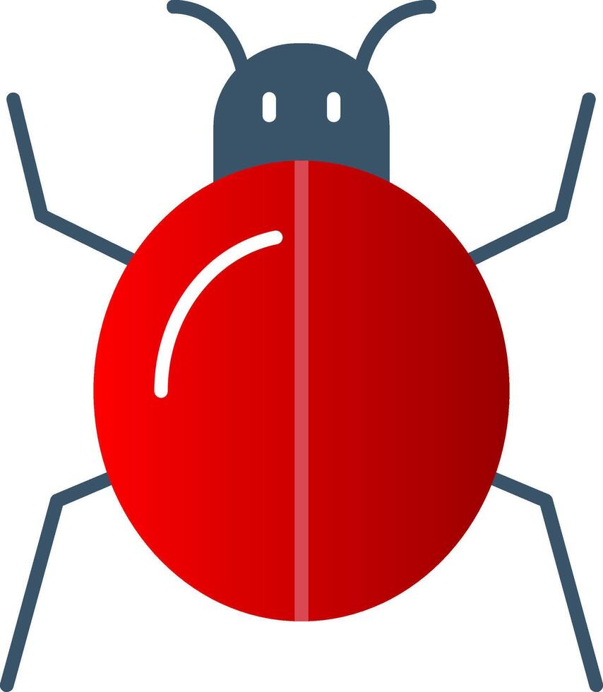 Bug Flat Gradient  Icon vector