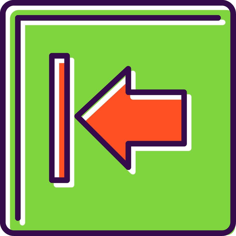 Left Arrow Filled  Icon vector