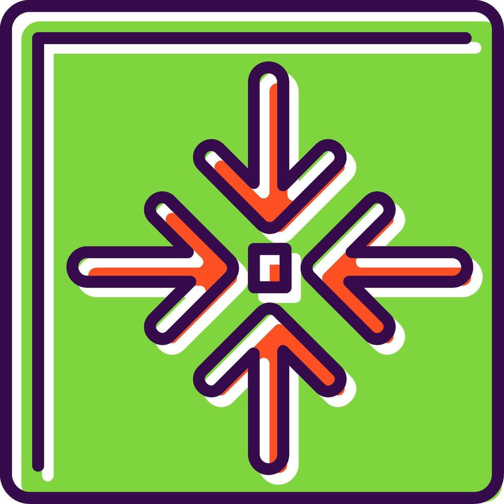 Shrink Filled  Icon vector