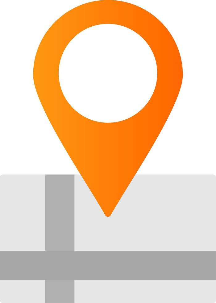 mapa ubicación plano degradado icono vector