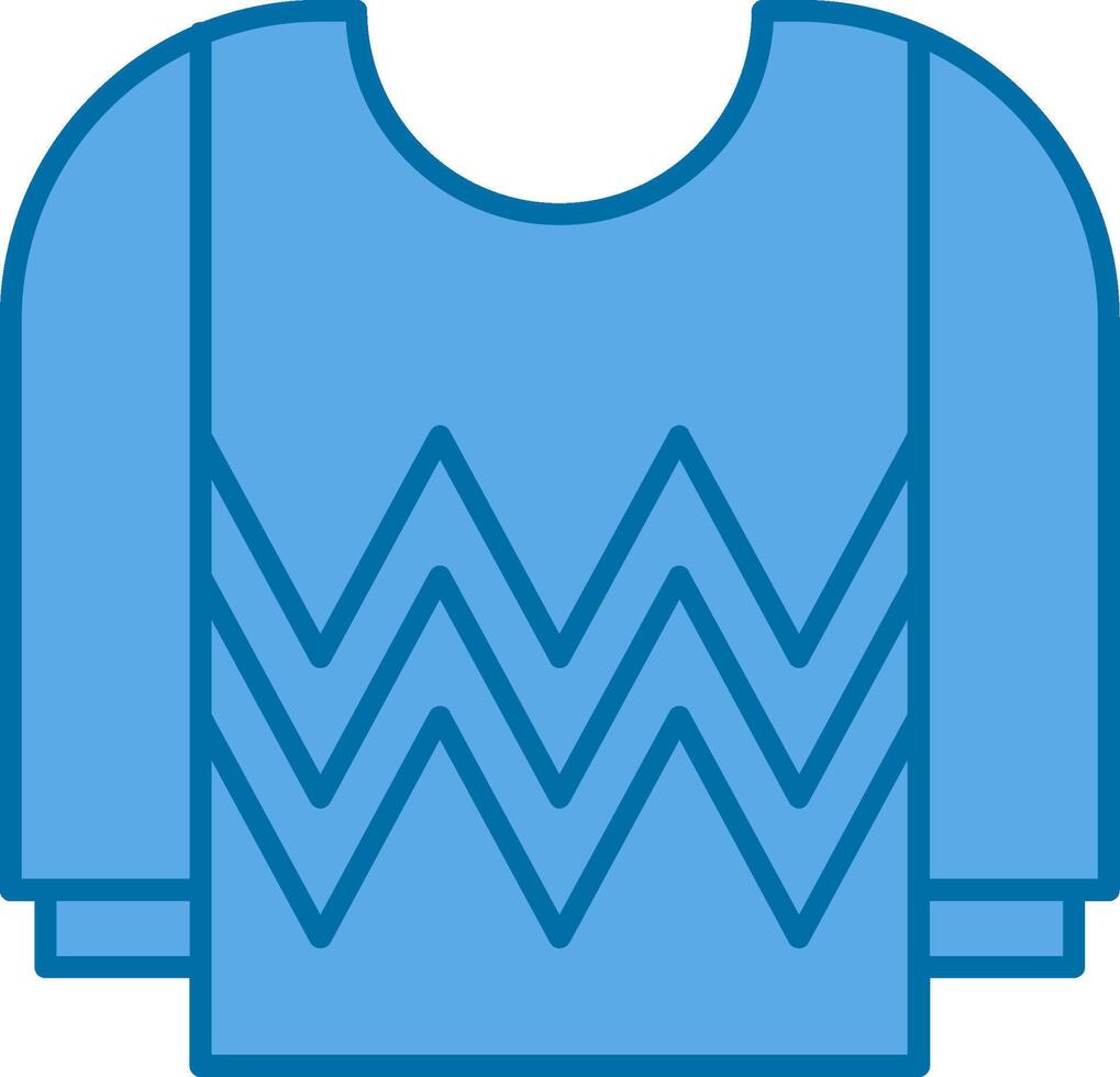 Jersey Filled Blue  Icon vector