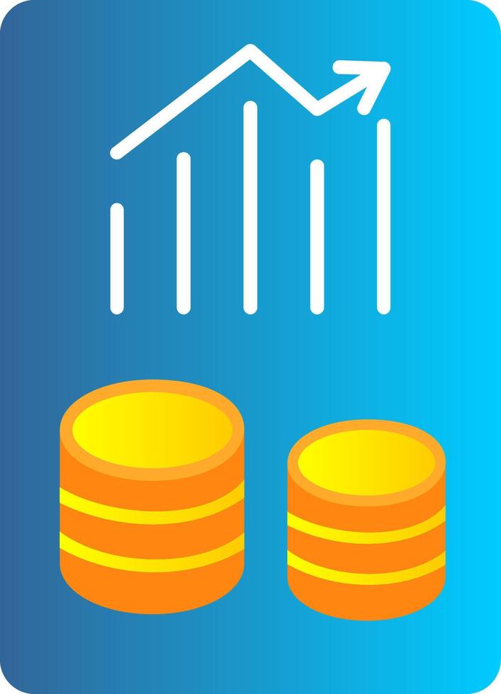 Finance Report Flat Gradient  Icon vector