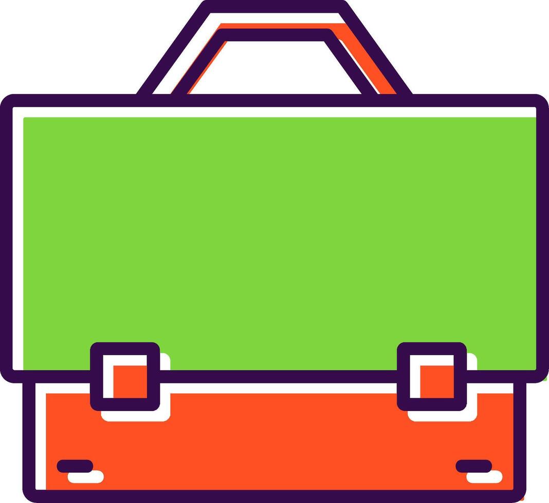 Breifcase Filled  Icon vector