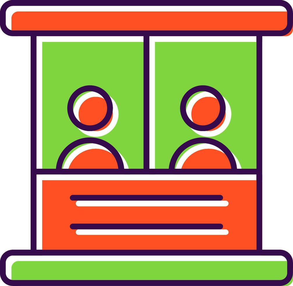 Ticket Box Filled  Icon vector