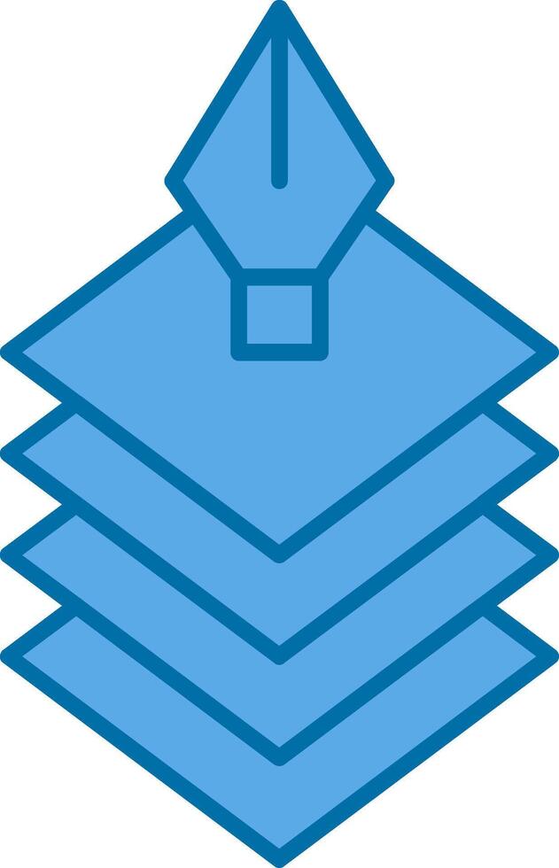Layers Filled Blue  Icon vector