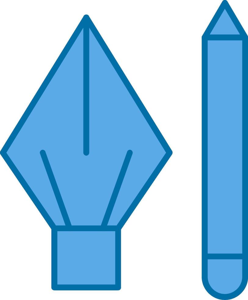 Pencil Filled Blue  Icon vector