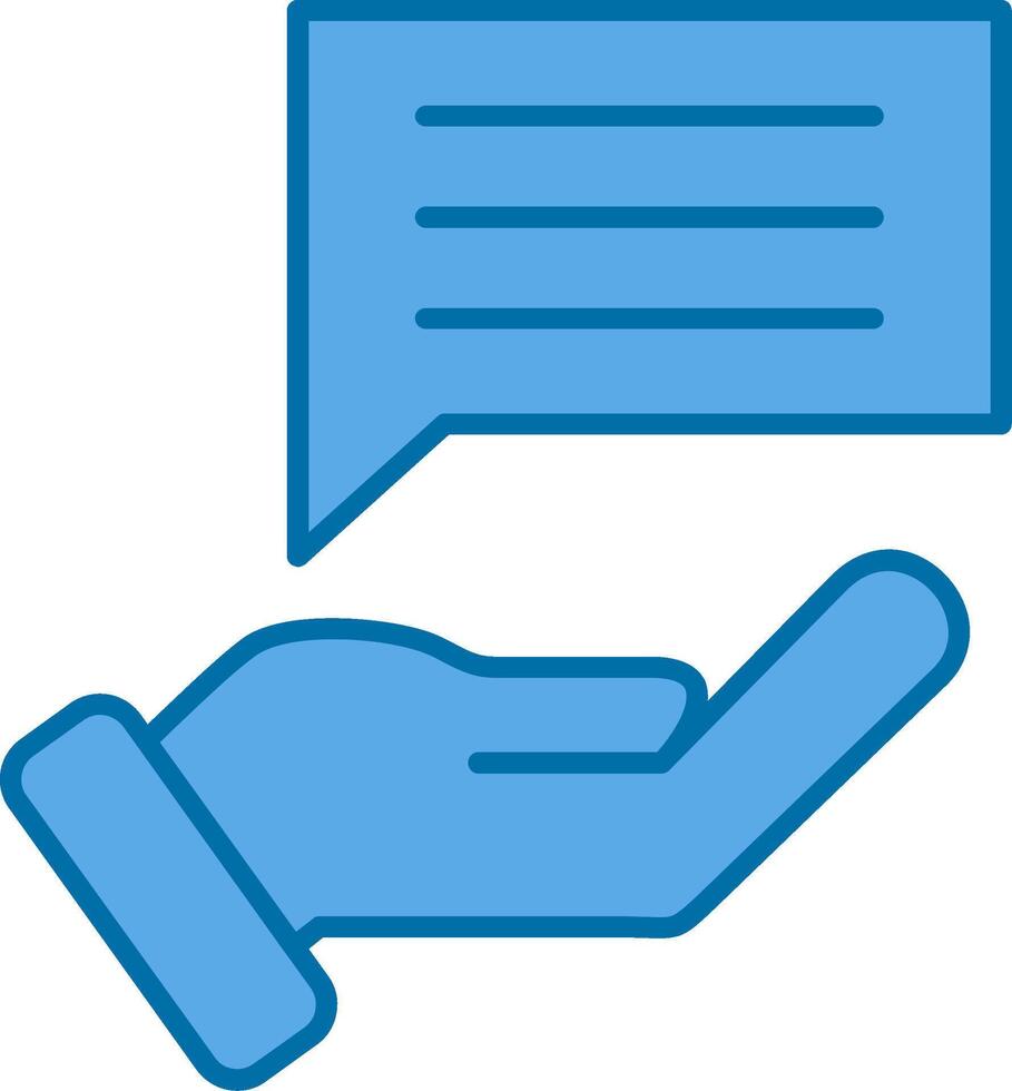 Feedback Filled Blue  Icon vector