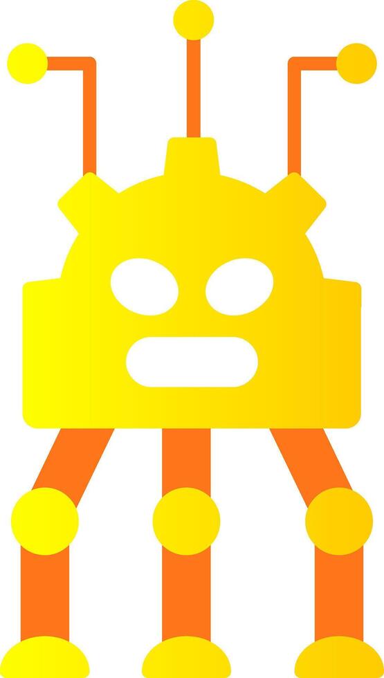 robótica plano degradado icono vector