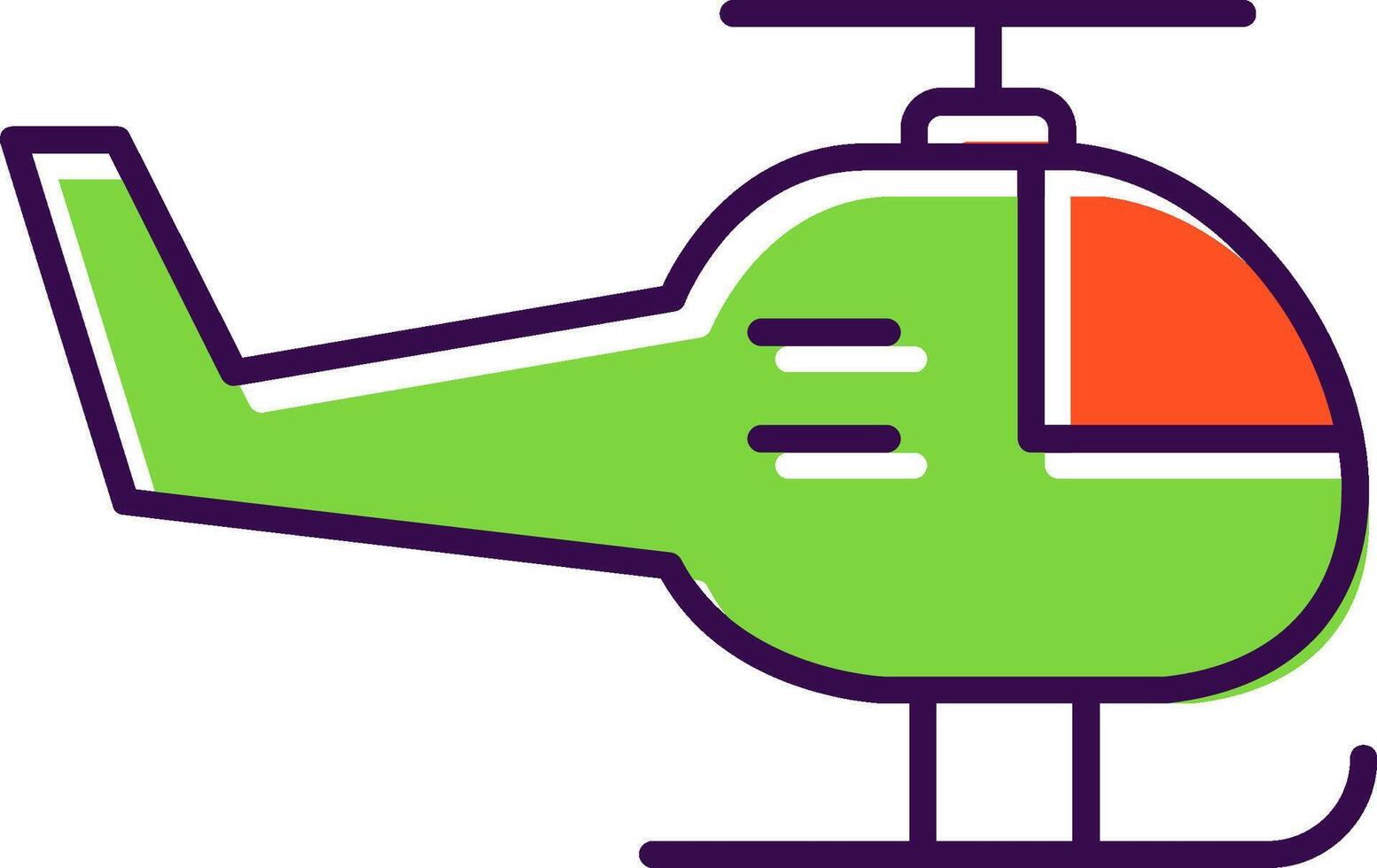 Helicopter Filled  Icon vector