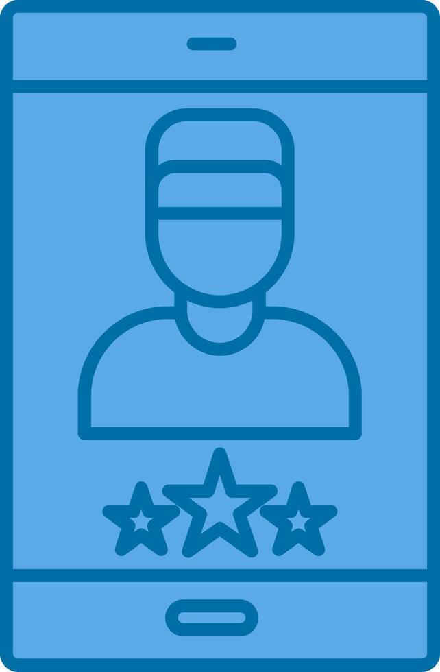 Customer Review Filled Blue  Icon vector