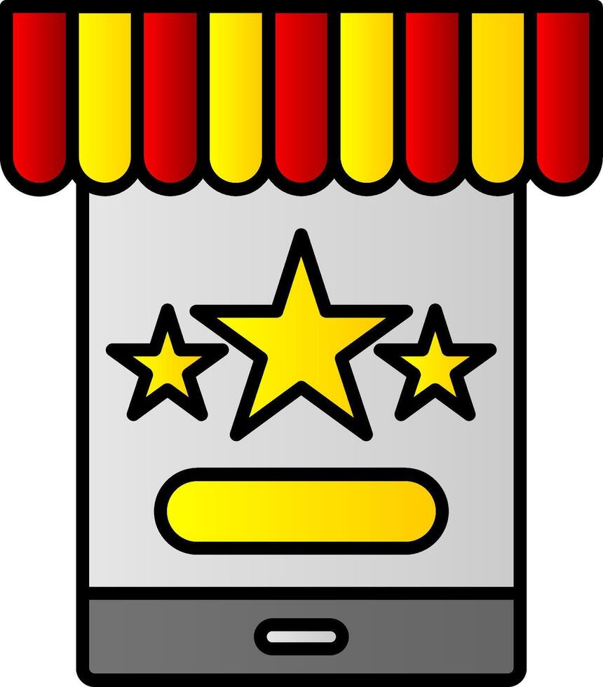 Rating Line Filled Gradient  Icon vector