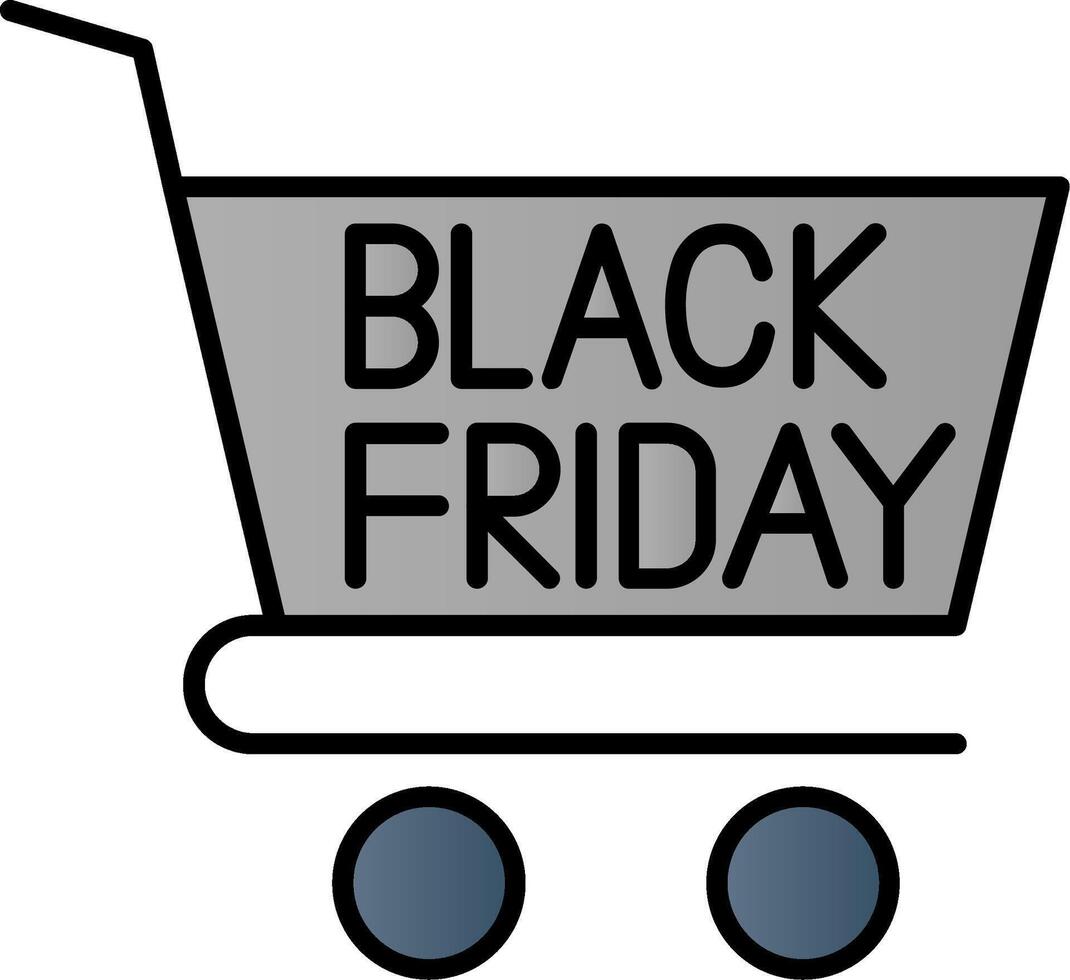Black Friday Line Filled Gradient  Icon vector