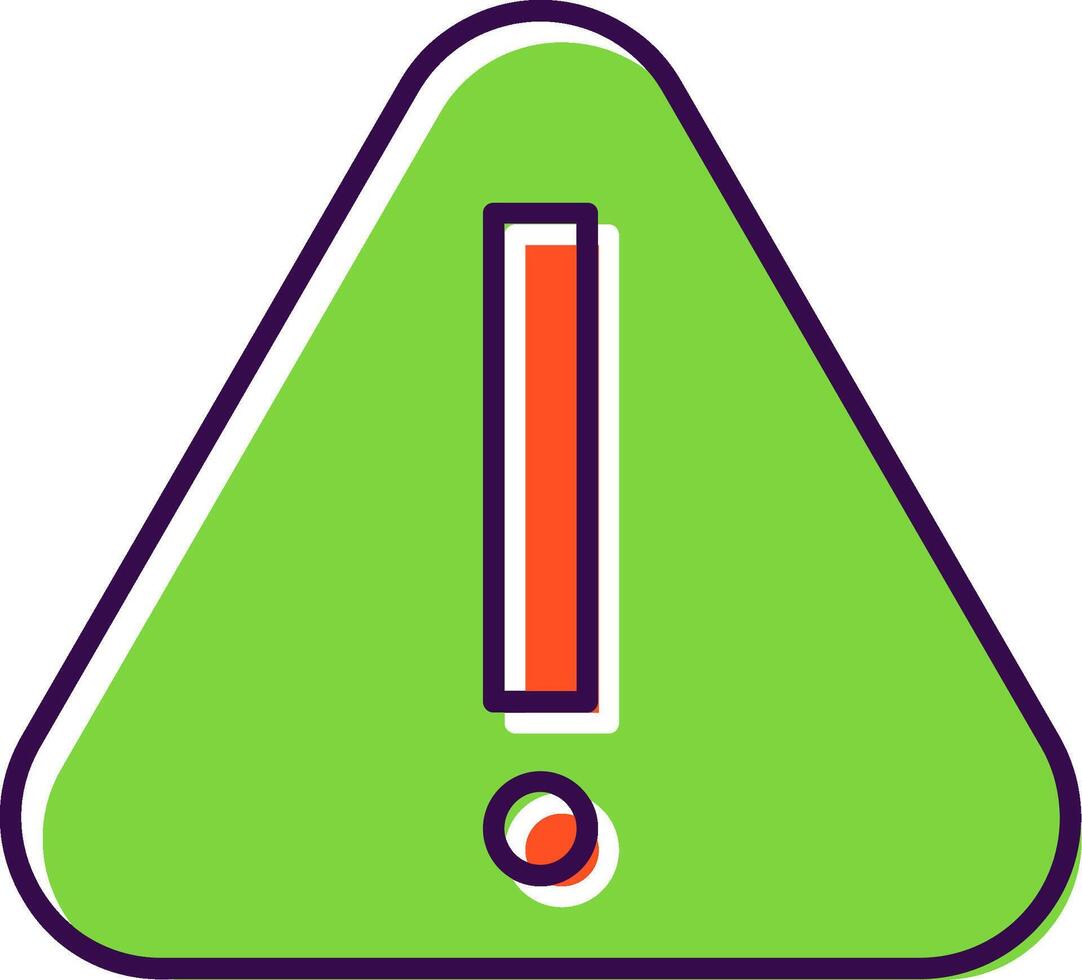Warning Filled  Icon vector