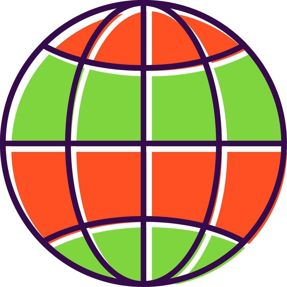Worldwide Filled  Icon vector